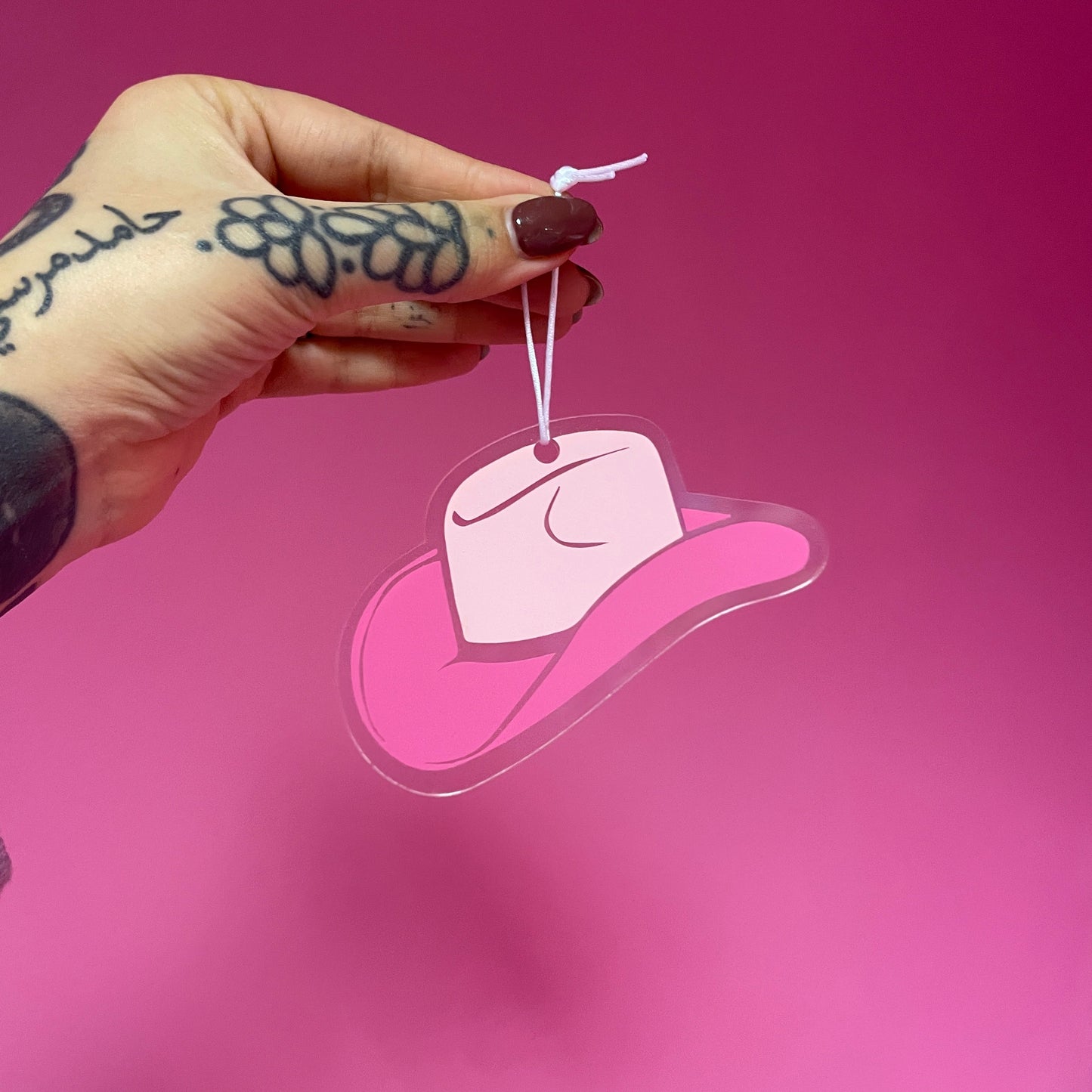 Cowboy hat acrylic christmas tree ornament festive decoration decor