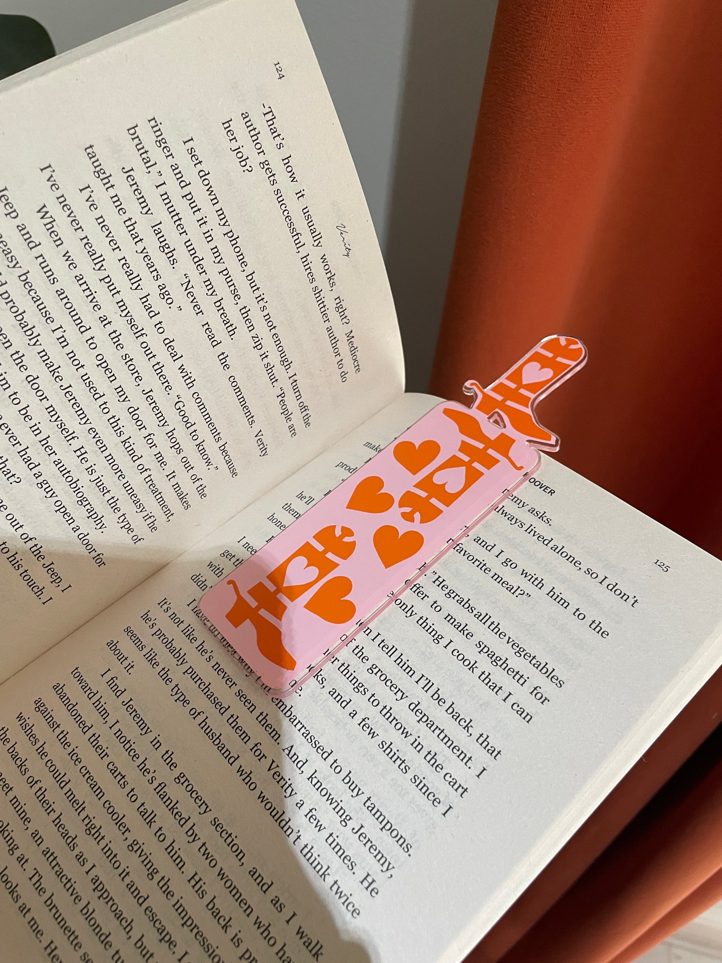 Cowboy boot acrylic bookmark accessory