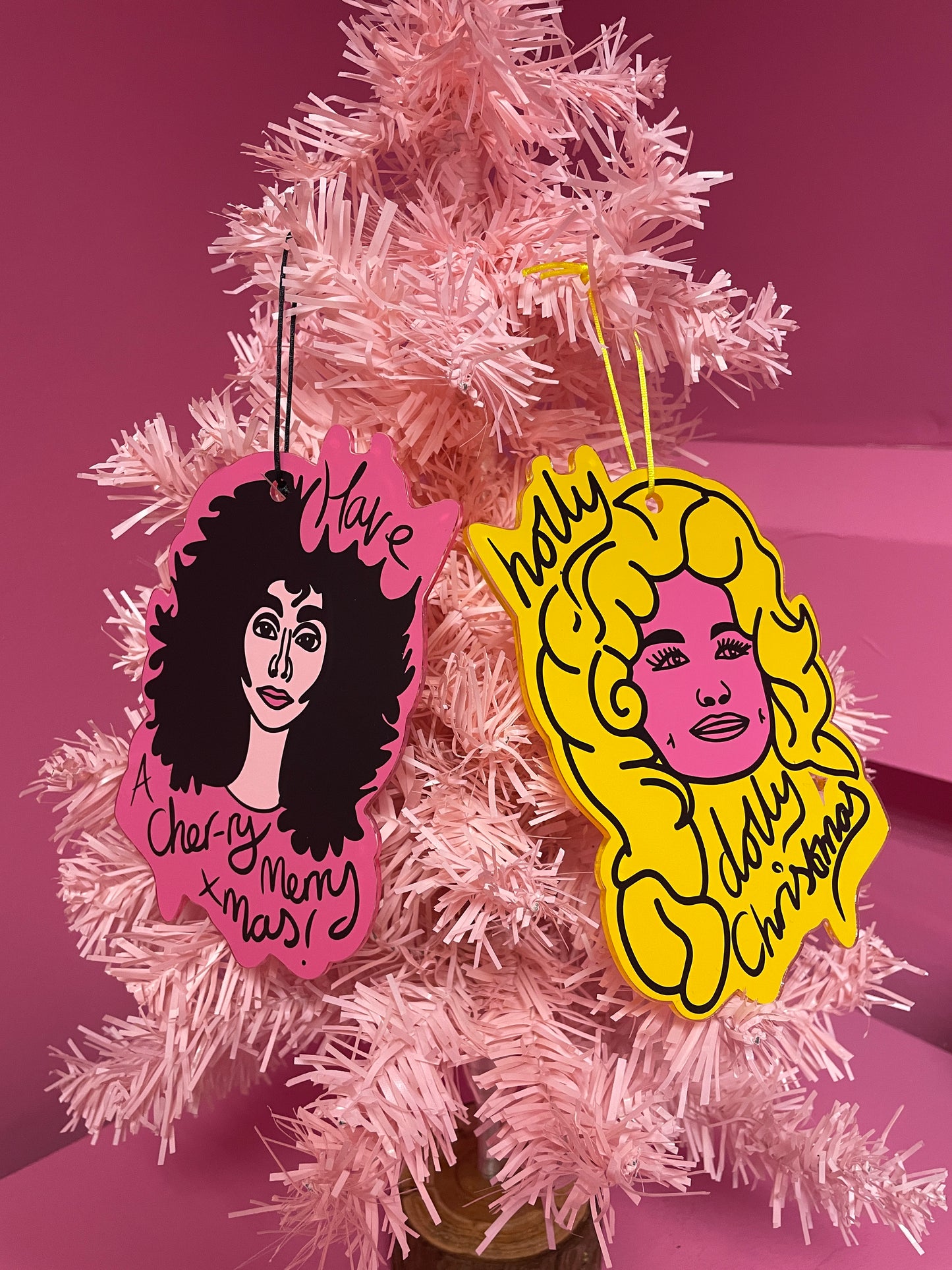 Have a cher-ry merry xmas! acrylic christmas tree ornament festive decoration decor