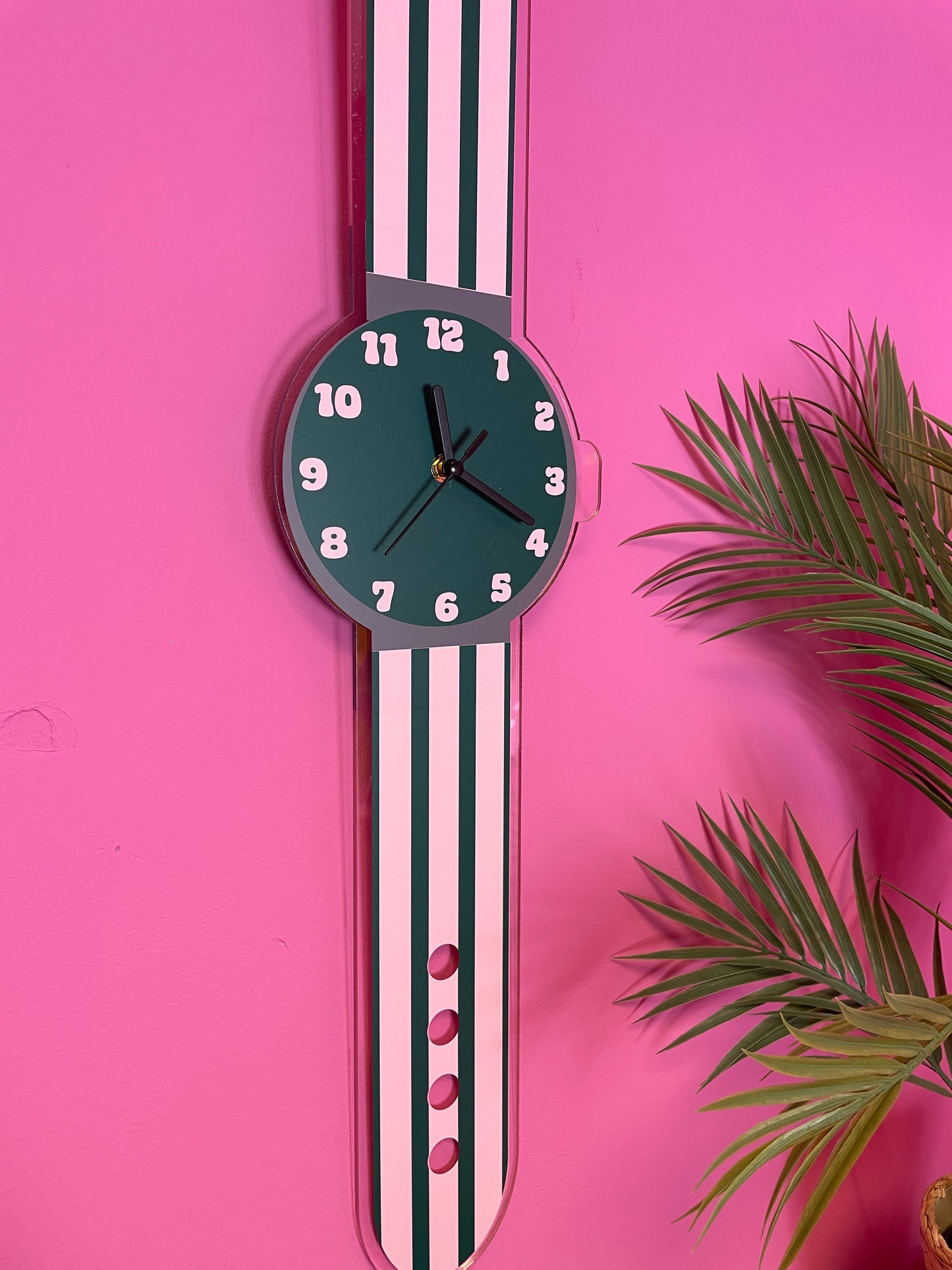 Stripe watch wall clock decorative silent movement