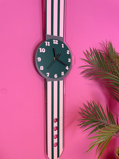 Stripe watch wall clock decorative silent movement