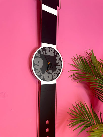 Bubble numbers watch wall clock decorative silent movement