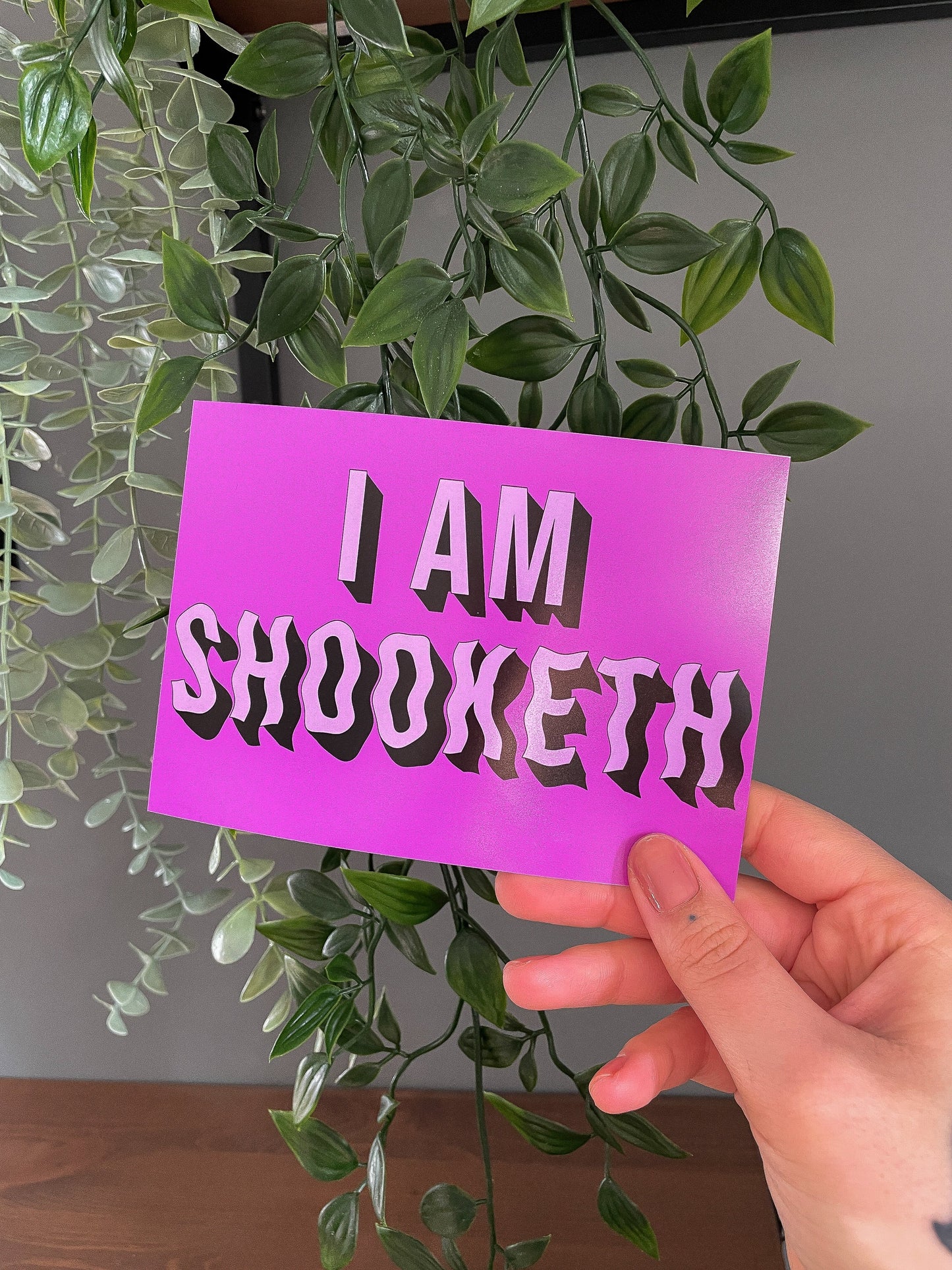 I Am Shooketh Vine Quote Artwork Poster Print Poster