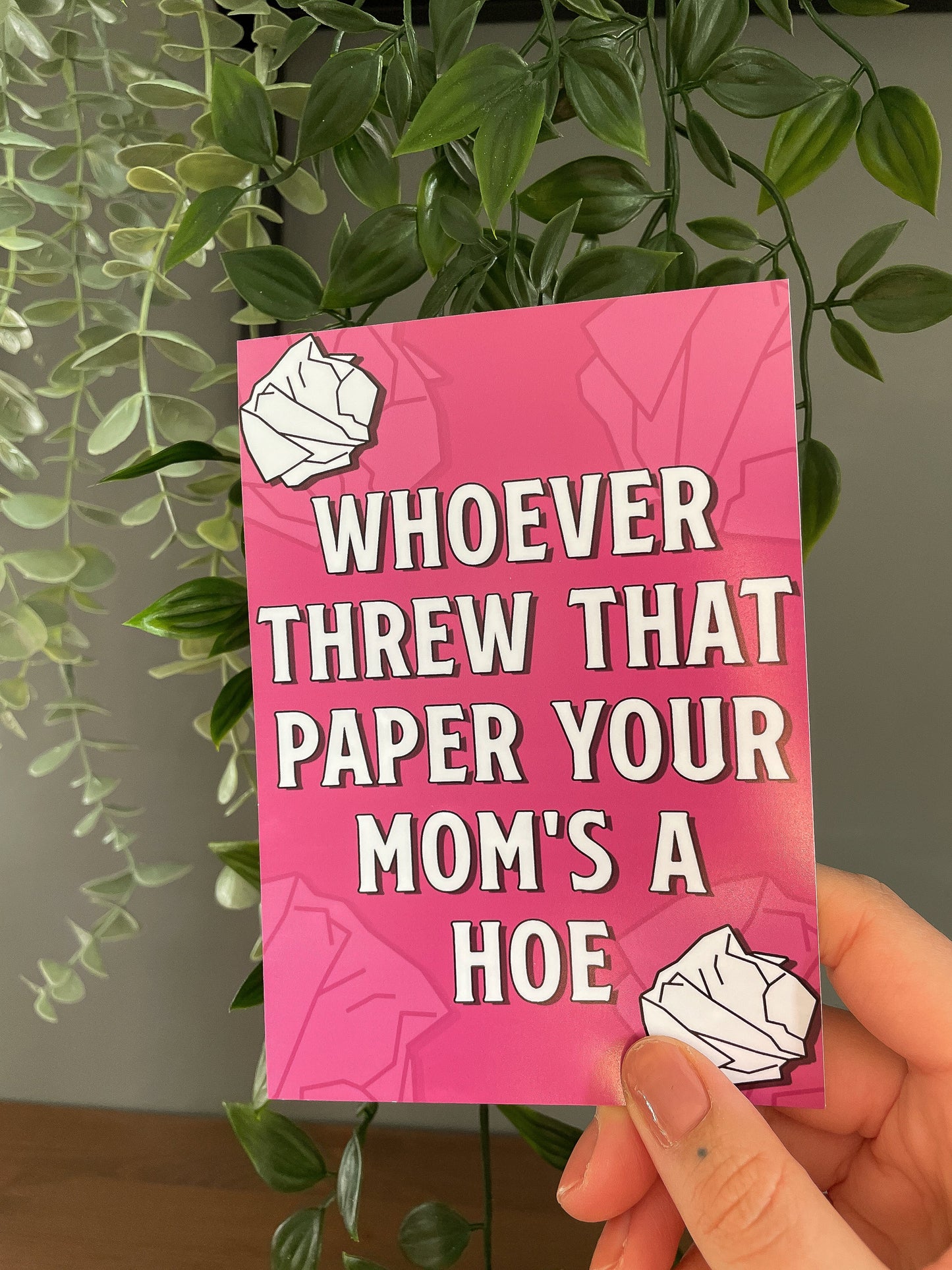 Whoever Threw That Paper Your Moms A Hoe Vine Quote Artwork Poster Print Poster