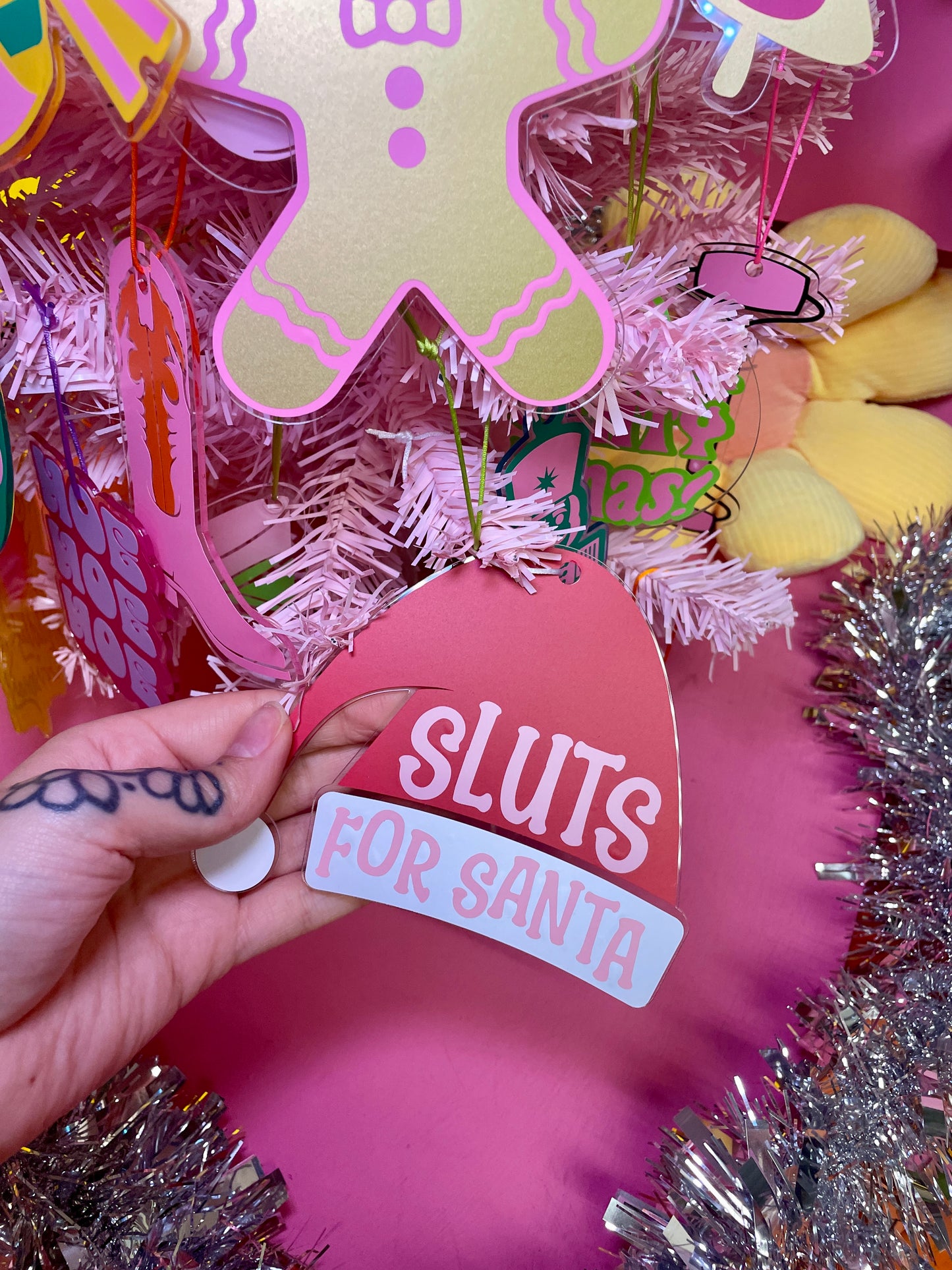 Sluts for santa christmas tree ornament bauble decor