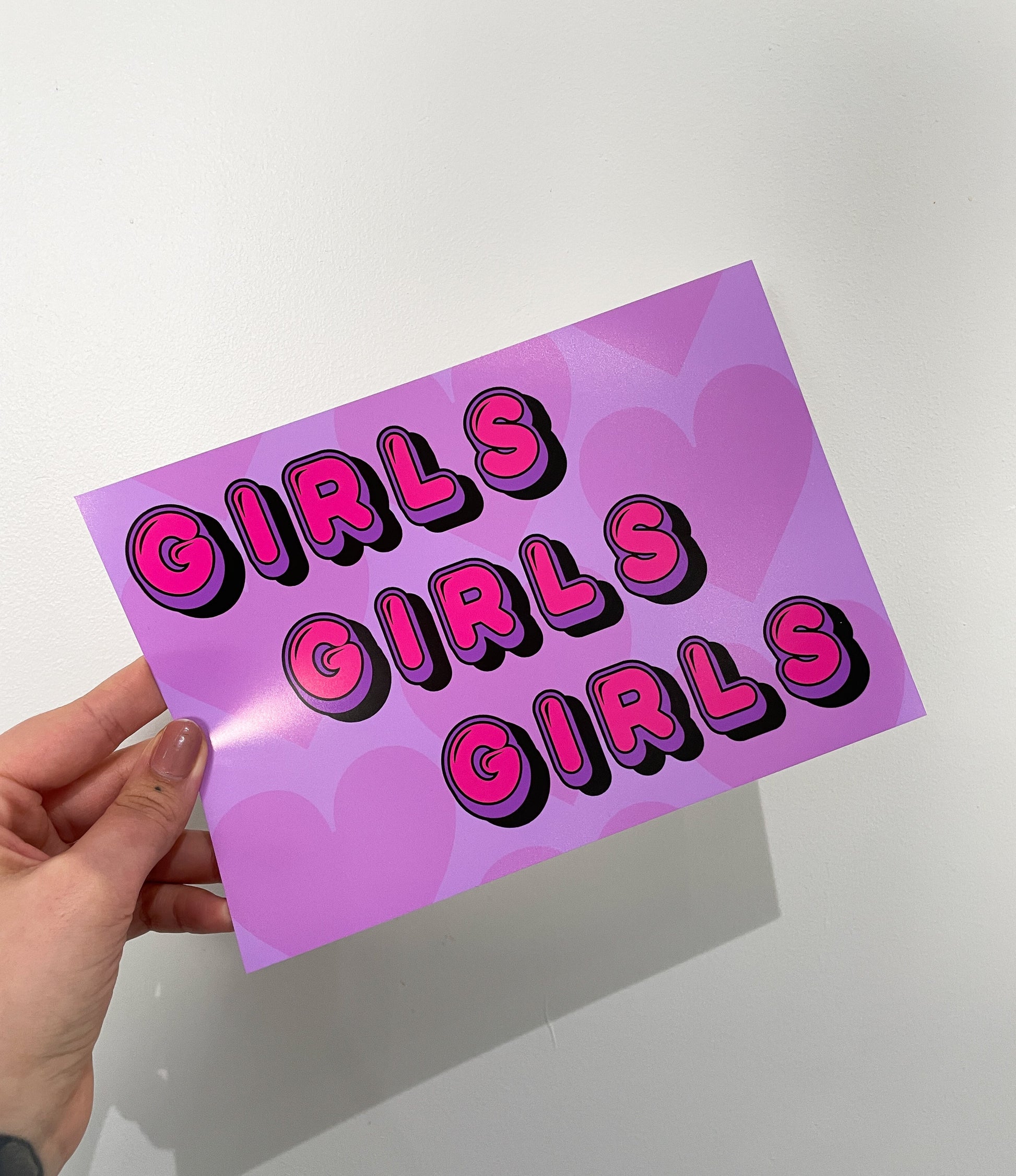 Girls Typography Artwork Poster Print Poster