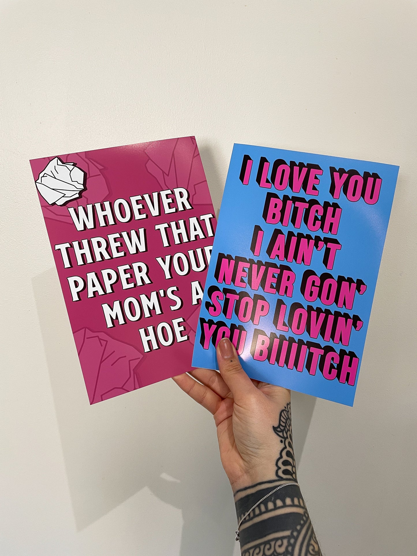 I Love You Bitch Vine Quote Artwork Poster Print Poster