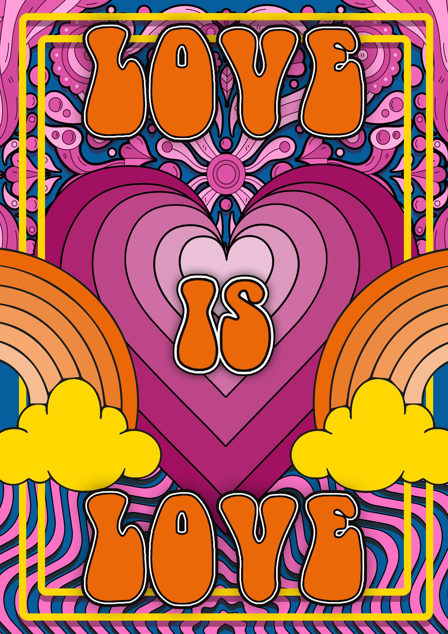 CLEARANCE love is love print A4