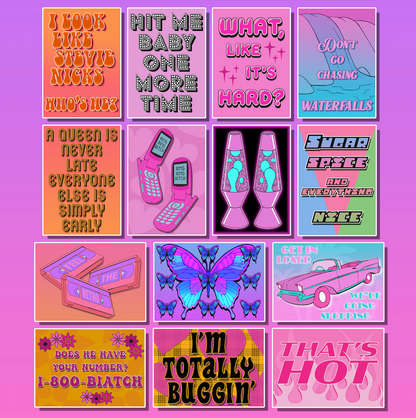 Mobile Flip Phone 1990S 2000S Aesthetic Poster Print Poster