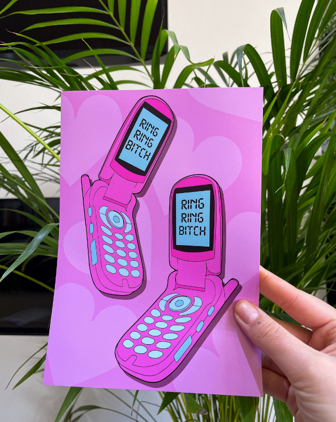 Mobile Flip Phone 1990S 2000S Aesthetic Poster Print Poster