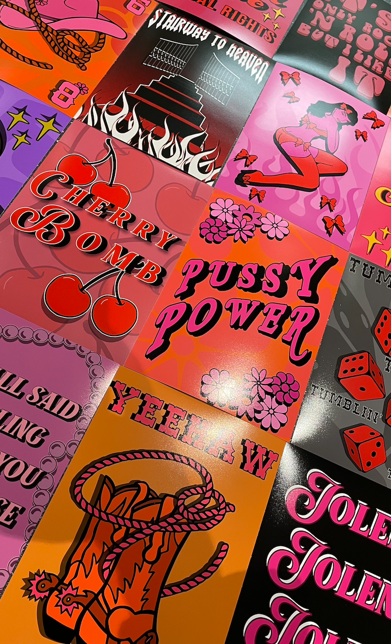 Pussy Power Typography Artwork Poster Print Poster