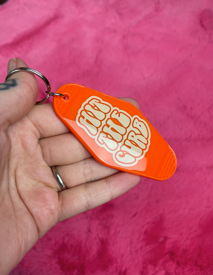 Hit the curb motel keychain keyring various colours