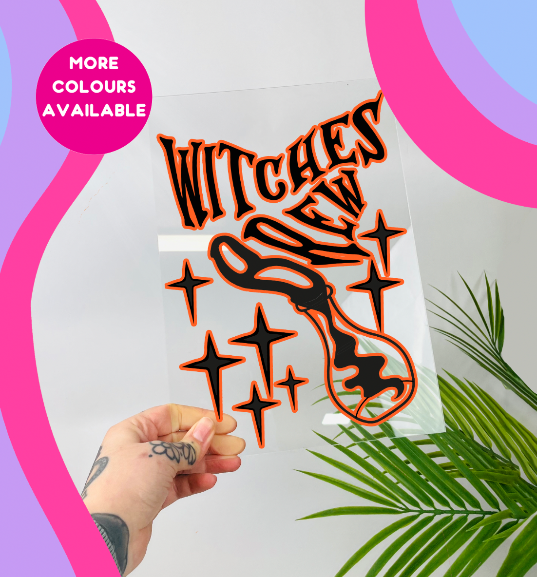 Witches brew clear acrylic vinyl poster plaque