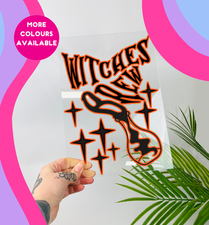 Witches brew clear acrylic vinyl poster plaque