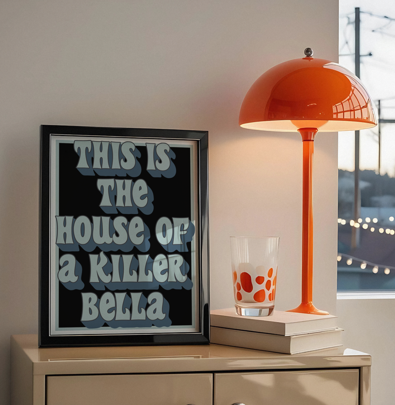 This is the house of a killer graphic typography artwork poster print