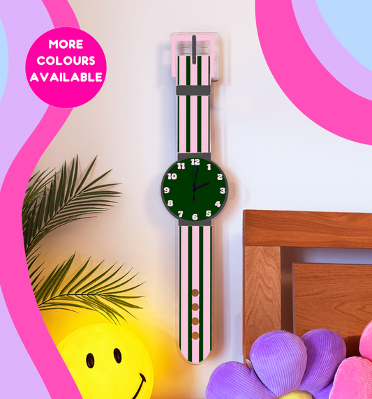 Stripe watch wall clock decorative silent movement