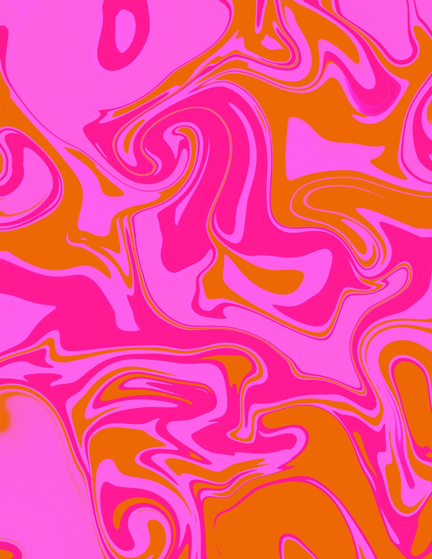 Pink Orange Swirl Psychedelic Pattern Artwork Poster Print Poster