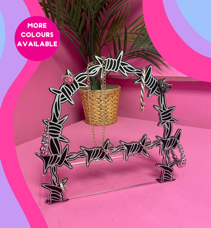 Barbed wire arch jewellery stand home decor accessories