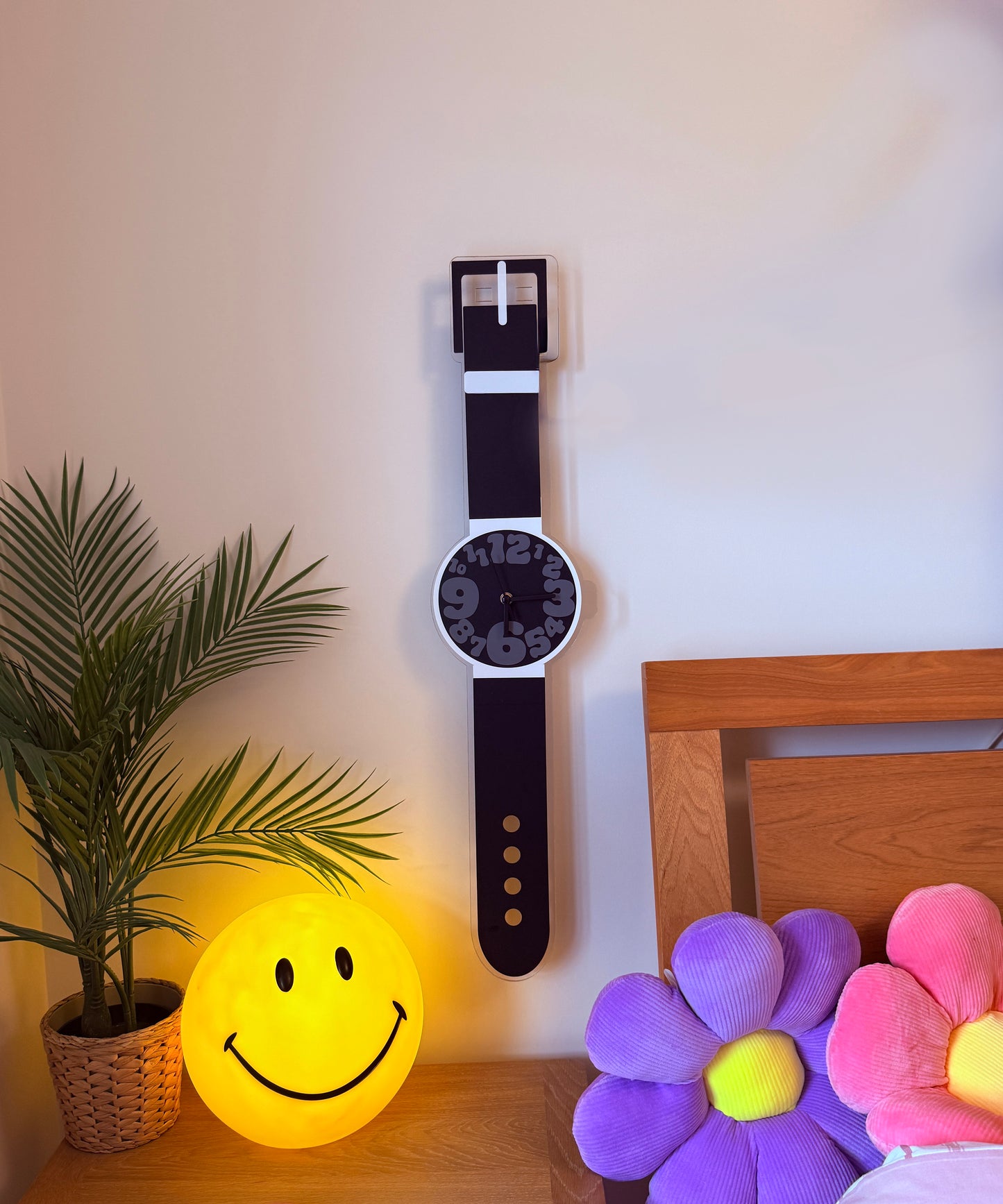 Bubble numbers watch wall clock decorative silent movement