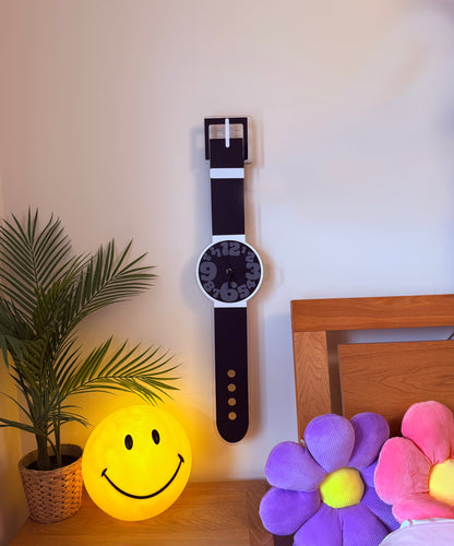 Bubble numbers watch wall clock decorative silent movement