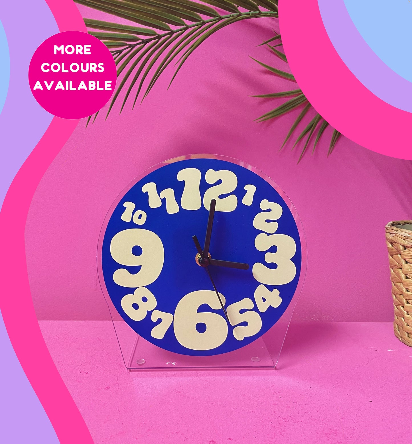 Bubble numbers table decorative clock silent movement