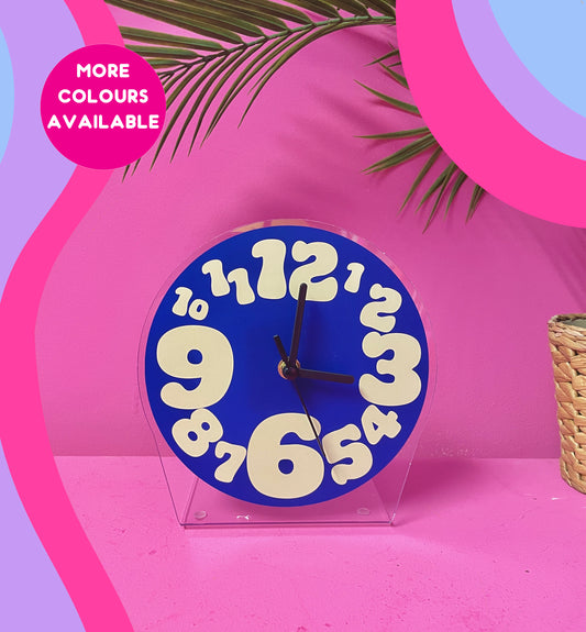 Bubble numbers table decorative clock silent movement