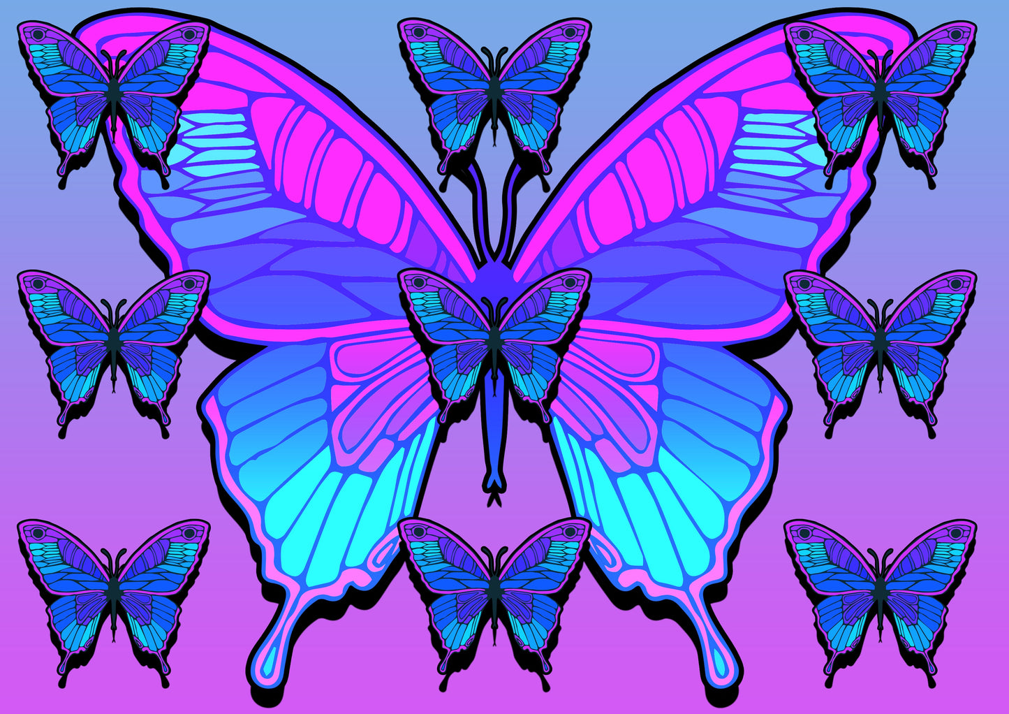 Butterfly 1990S 2000S Aesthetic Poster Print Poster