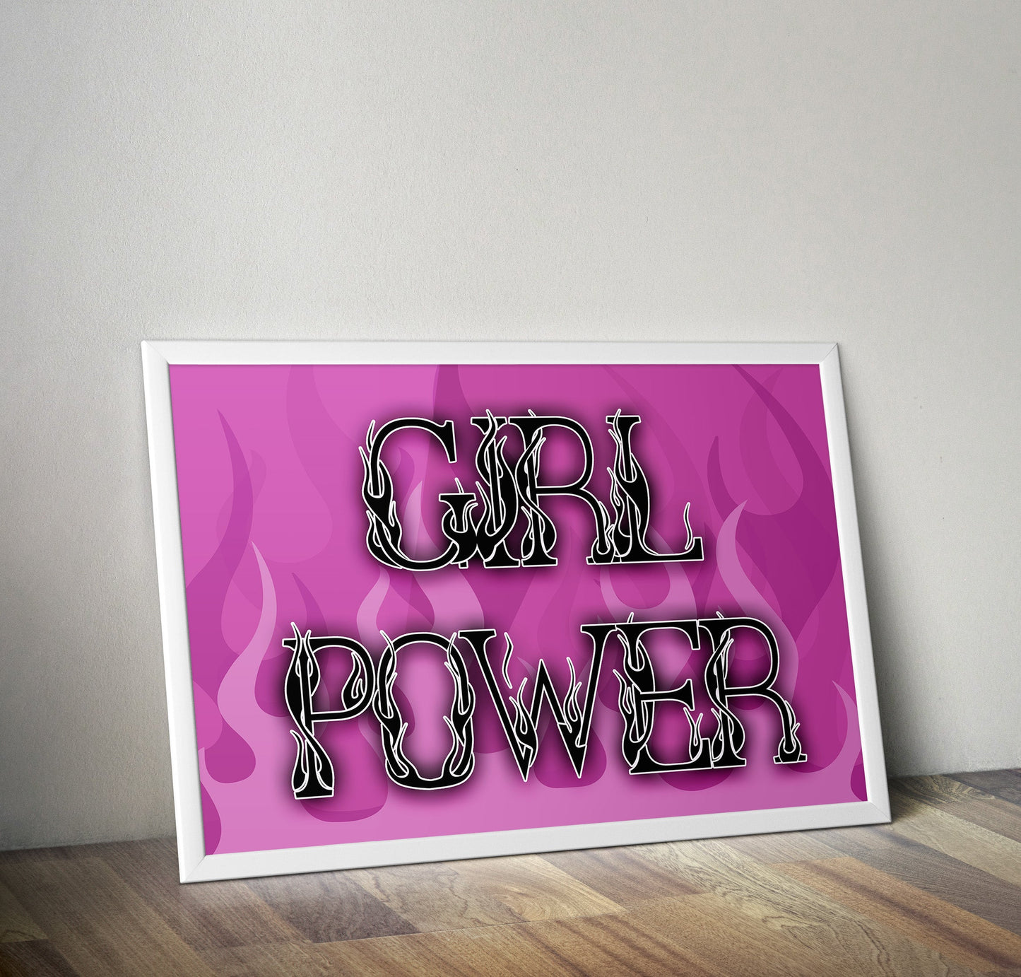 Girl Power Flames Artwork Poster Print Poster