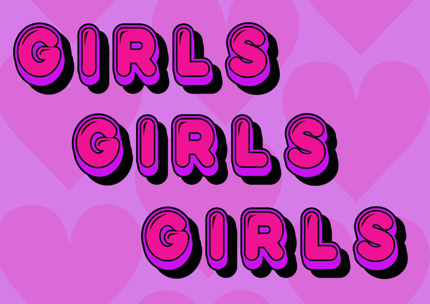 Girls Typography Artwork Poster Print Poster