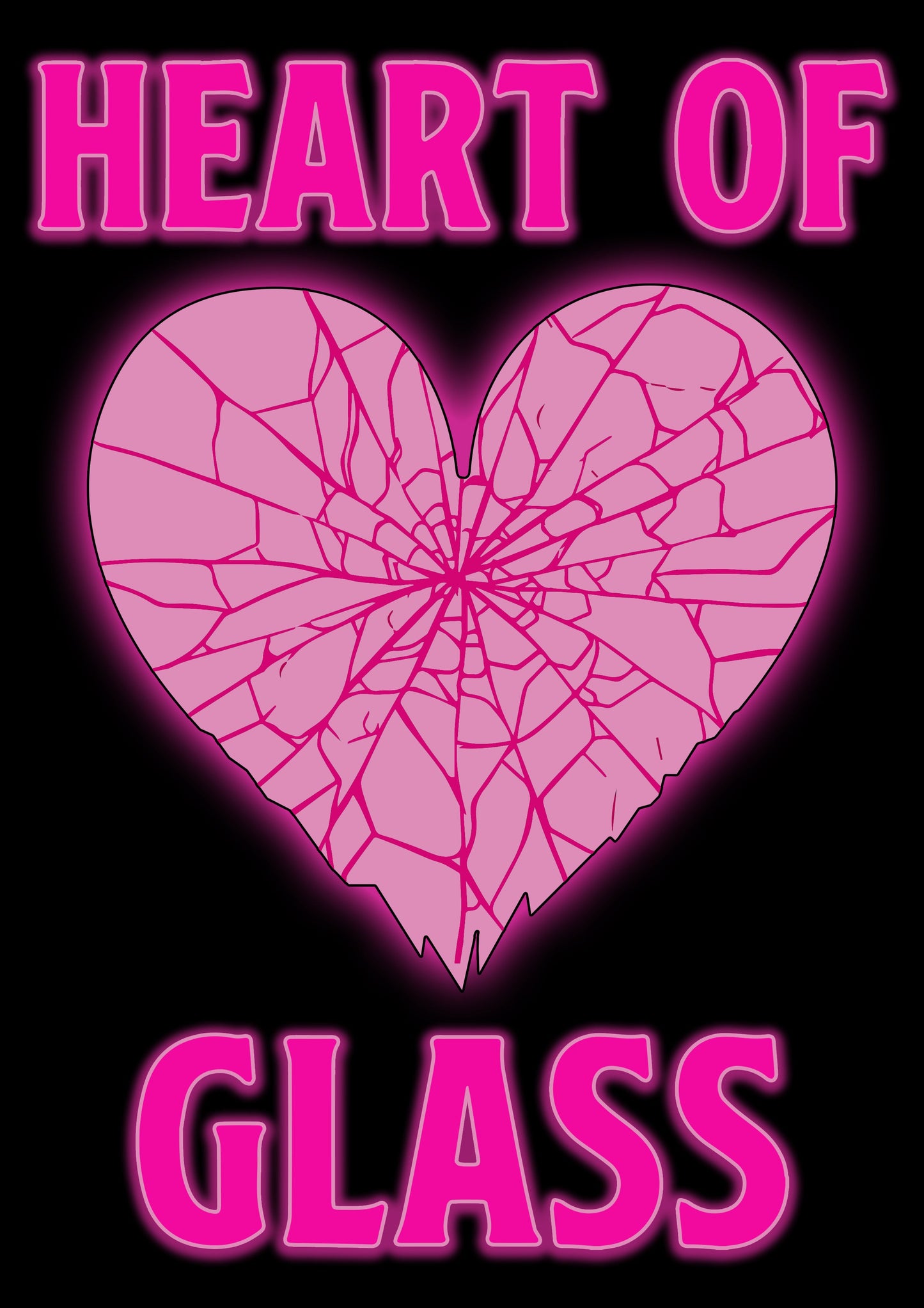 Heart Of Glass Song Typography Artwork Poster Print Poster