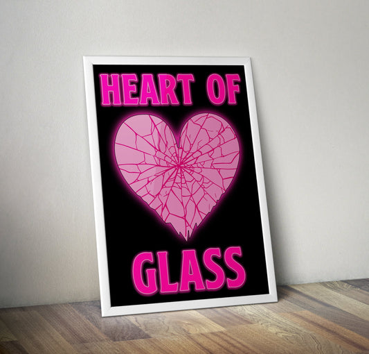 Heart Of Glass Song Typography Artwork Poster Print Poster