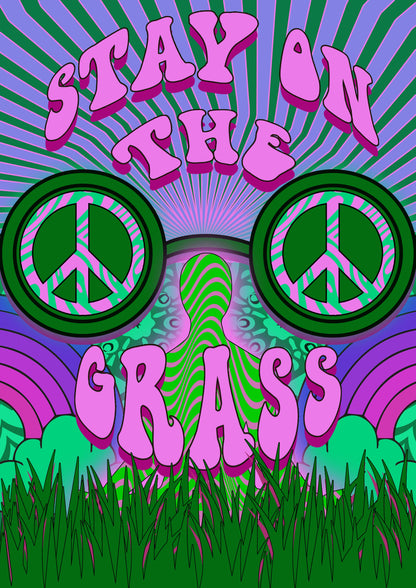 Stay On The Grass Artwork Poster Print Poster