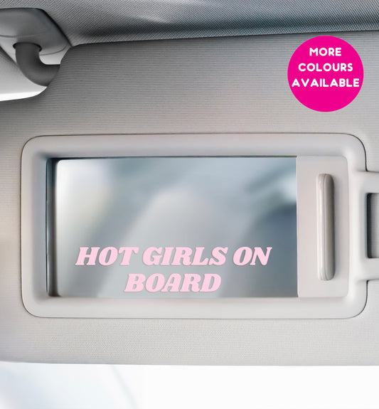 Hot girls on board car vanity mirror car decal various colours