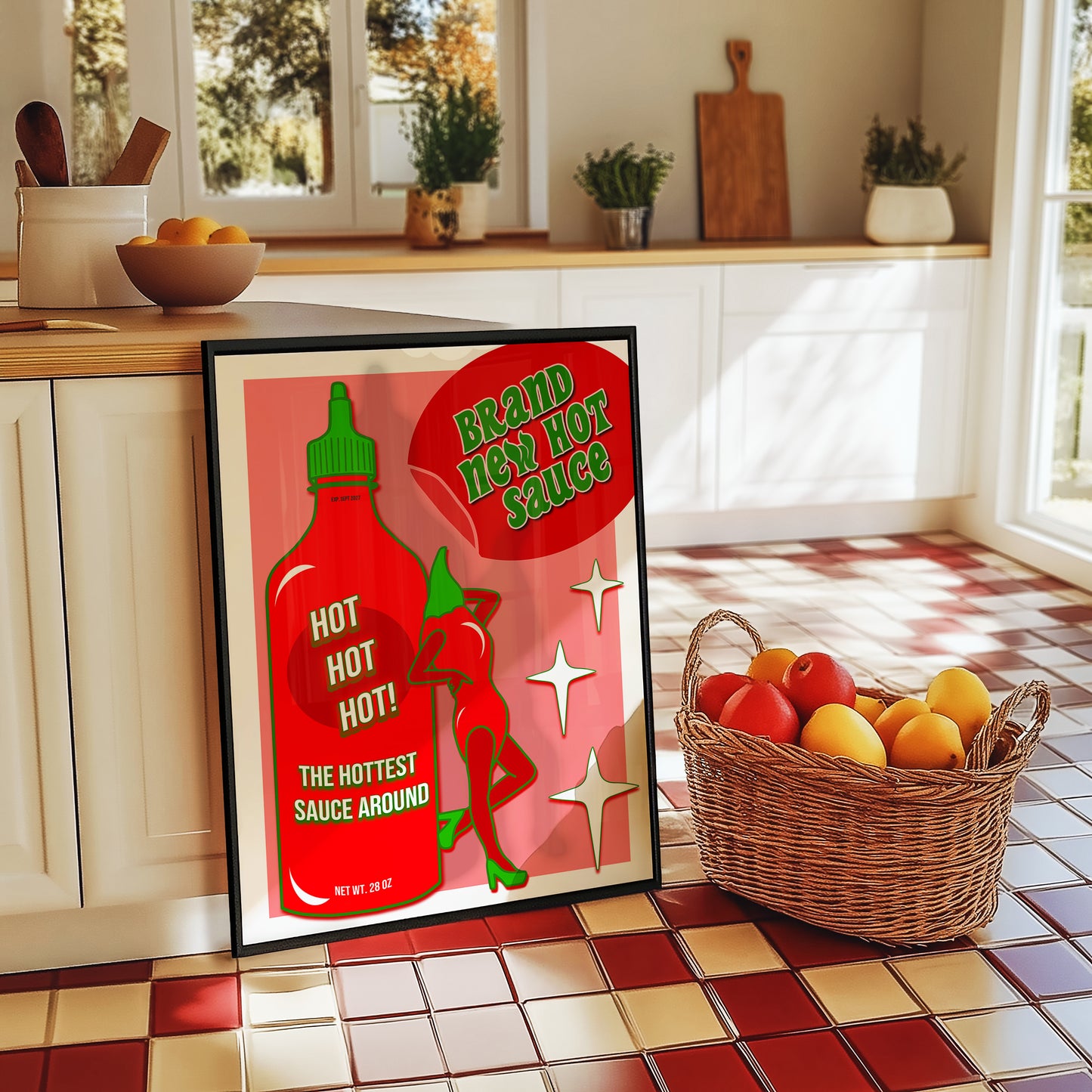 Hot sauce unhinged artwork poster print