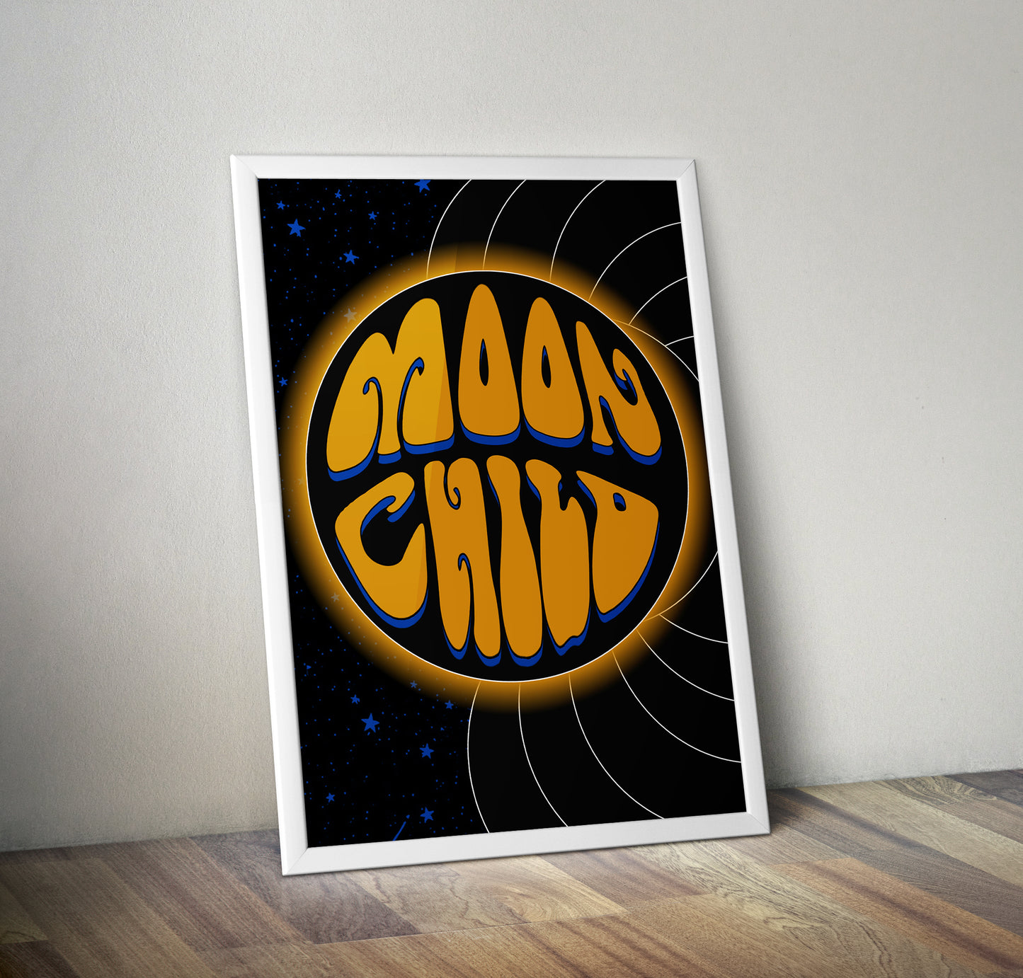 Moon child typography artwork poster print