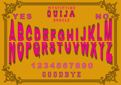 Ouija Board Typography Artwork Poster Print Poster