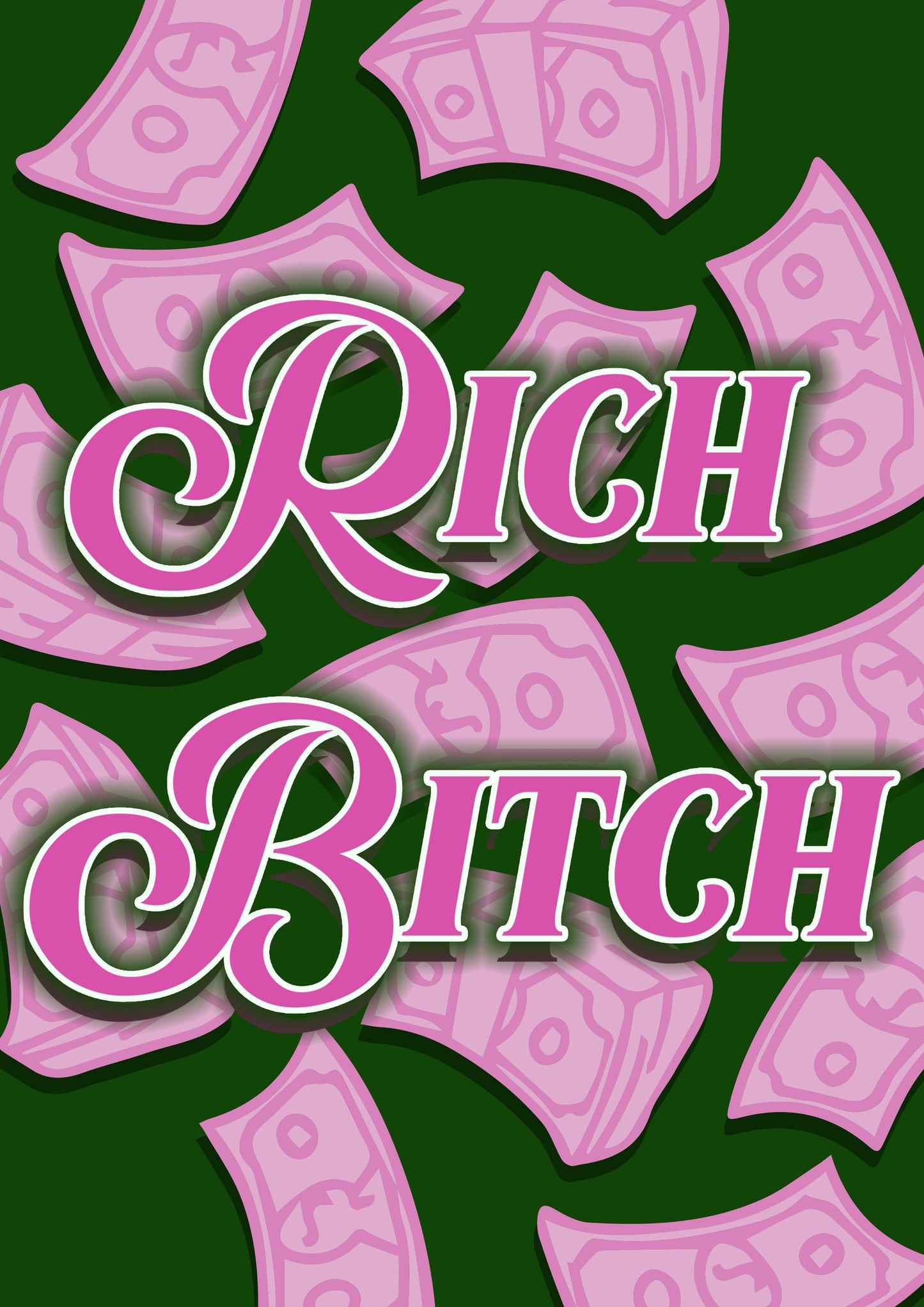 Rich Bitch Artwork Poster Print Poster