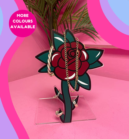 Tattoo trad rose flash jewellery stand home decor accessories