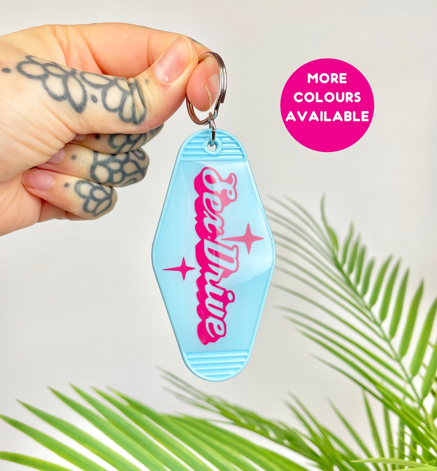 Sex drive motel keychain keyring various colours