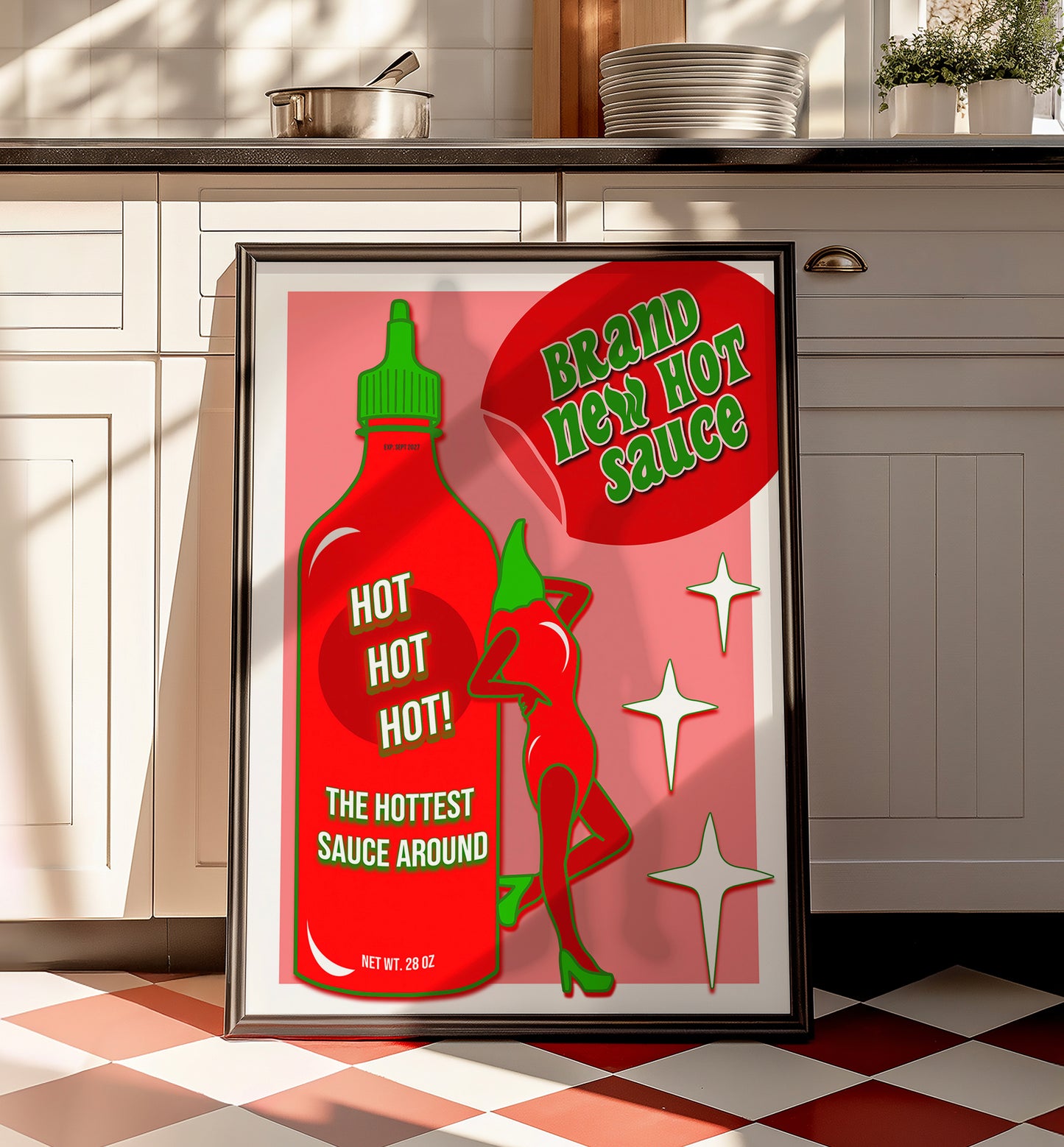 Hot sauce unhinged artwork poster print