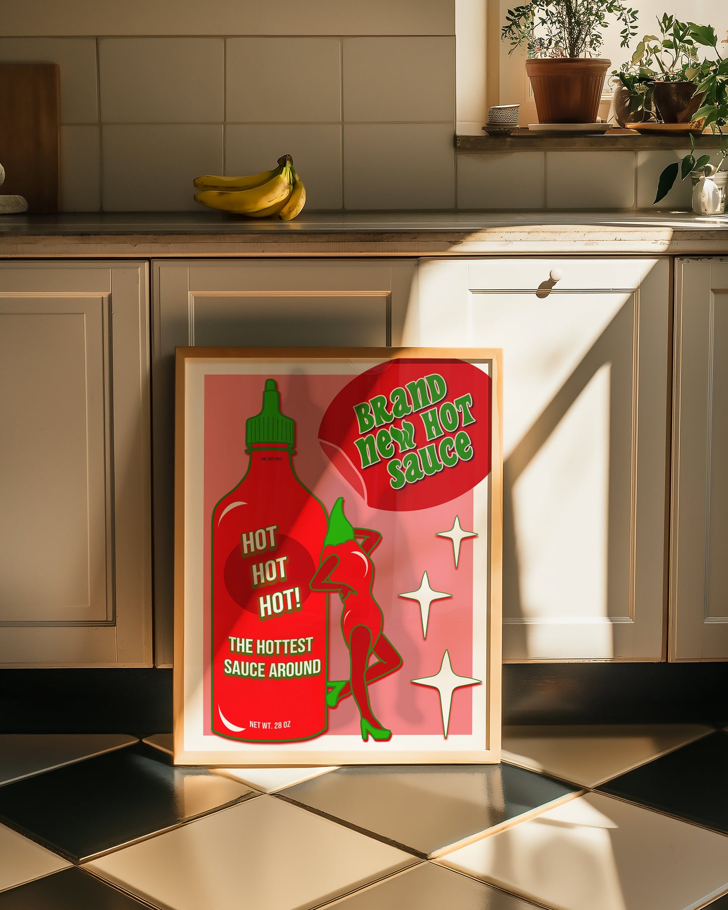 Hot sauce unhinged artwork poster print