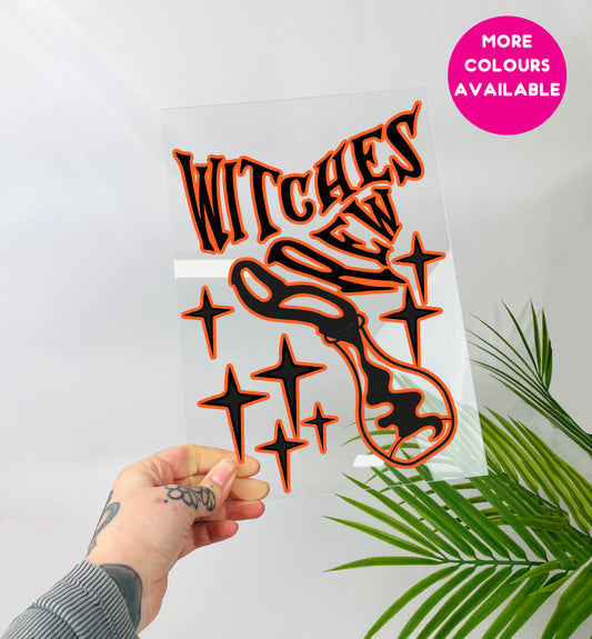 Witches brew clear acrylic vinyl poster plaque