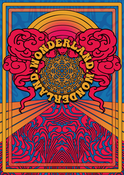 Wonderland Psychedelic Artwork Poster Print Poster