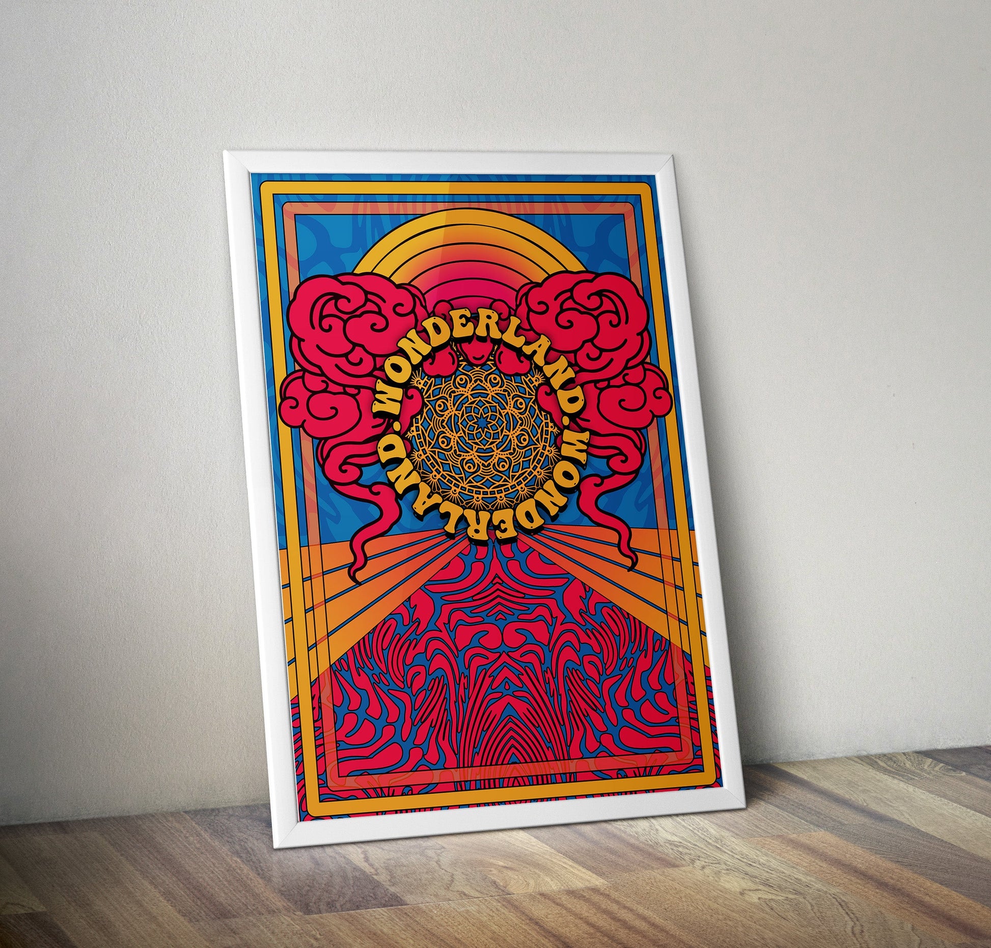 Wonderland Psychedelic Artwork Poster Print Poster