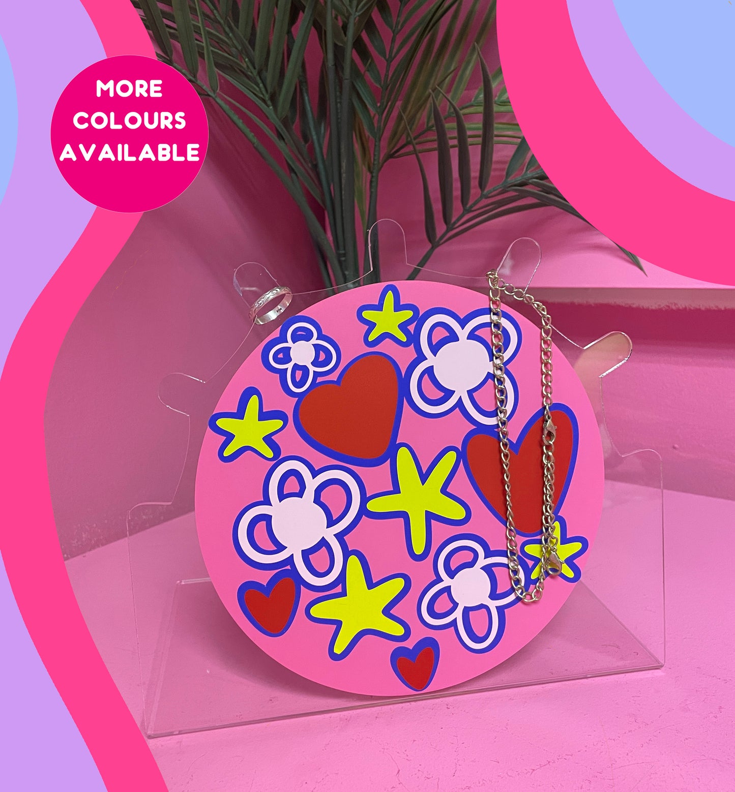 Y2K flower hearts stars pattern jewellery stand home decor accessories