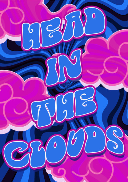 Head in the clouds artwork poster print