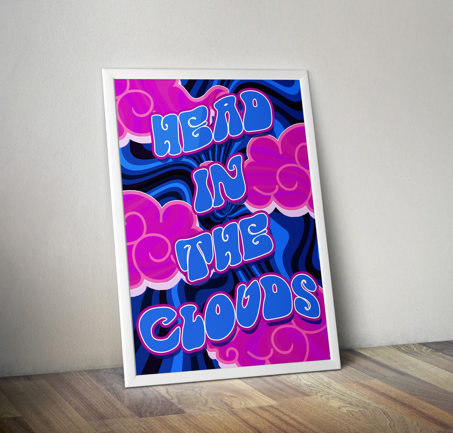 Head in the clouds artwork poster print