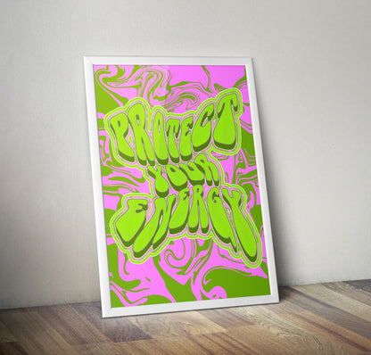 Protect your energy artwork poster print