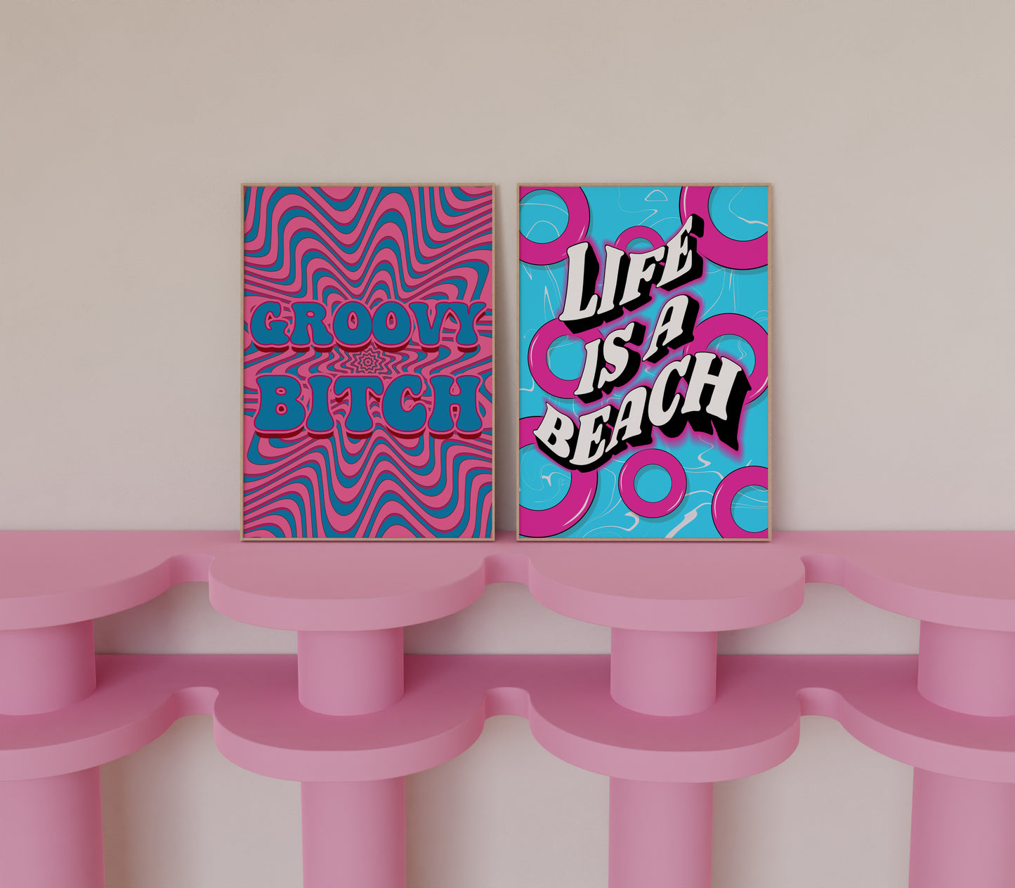 Life's a beach artwork poster print