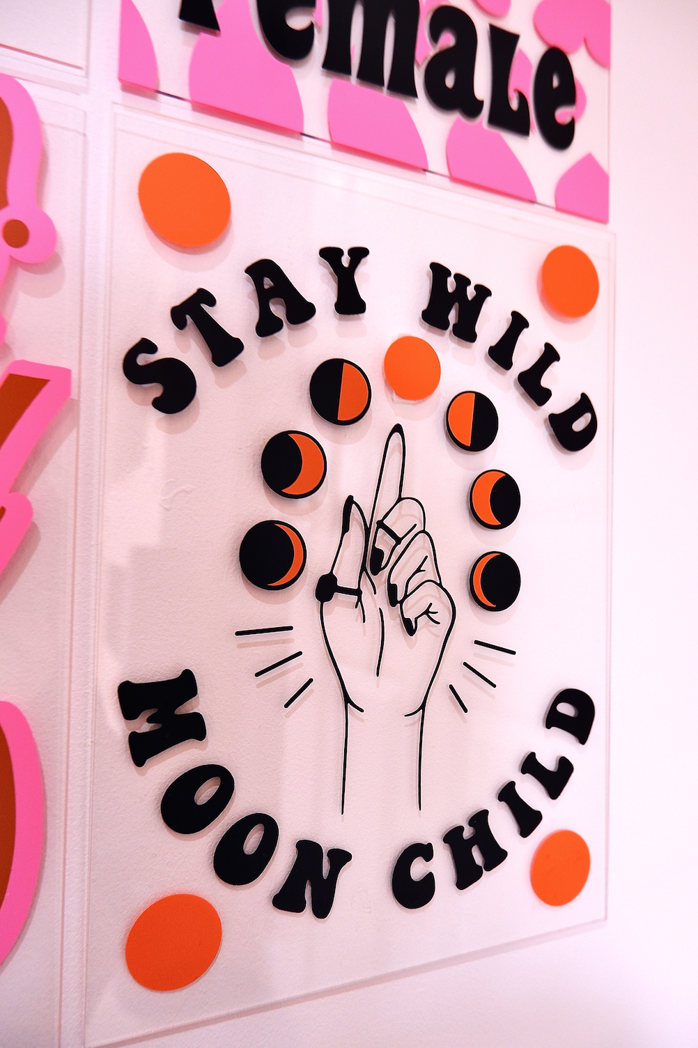 Stay wild moon child clear acrylic vinyl poster plaque
